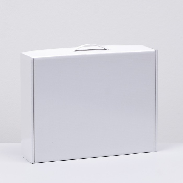 Коробка самосборная, белая, ламинированная, 25 х 32 х 8,5 см - Фото 1