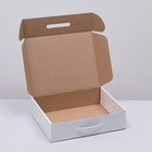 Коробка самосборная, белая, ламинированная, 25×32×8.5 см - Фото 3