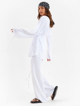 Костюм женский (туника, брюки) MINAKU: Casual Collection цвет белый, размер 58