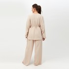 Костюм женский (туника, брюки) MINAKU: Casual Collection цвет бежевый, размер 52 - Фото 3