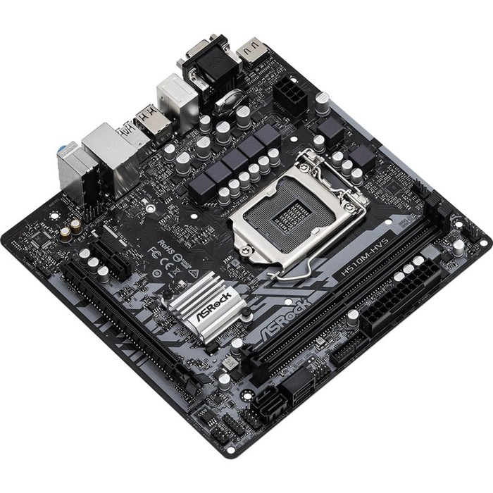 Материнская плата Asrock H510M-HVS R2.0, LGA1200, H410, 2xDDR4, VGA, HDMI, mATX - фото 51301097