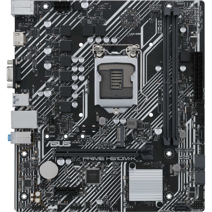 Материнская плата Asus PRIME H510M-K, LGA1200, H510, 2xDDR4, VGA, HDMI, mATX - фото 51485720