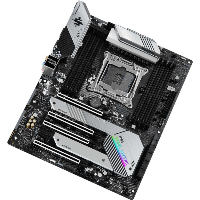 Материнская плата Asrock X299 STEEL LEGEND, LGA2066, X299, 8xDDR4, 2xGgE RAID - фото 51496810