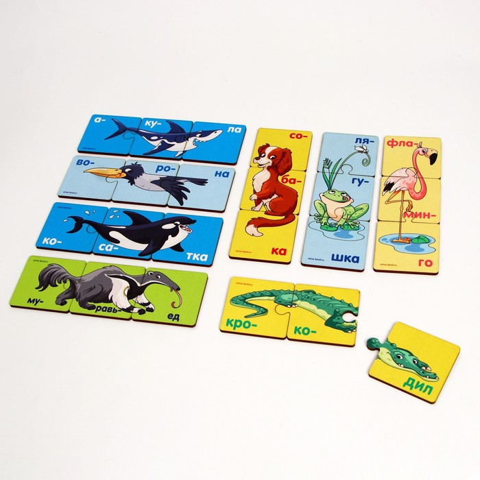 Пазл «Учимся читать», три слога 54036