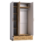 Шкаф для одежды и белья «Айрис 444», 1194×596×2285 мм, цвет белый/дуб золотистый - Фото 2