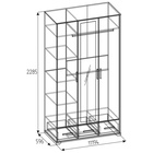 Шкаф для одежды и белья «Айрис 444», 1194×596×2285 мм, цвет белый/дуб золотистый - Фото 3