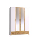 Шкаф для одежды и белья «Айрис 555», 1578×596×2285 мм, цвет белый/дуб золотистый - Фото 2