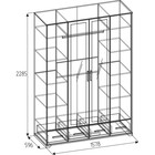 Шкаф для одежды и белья «Айрис 555», 1578×596×2285 мм, цвет белый/дуб золотистый - Фото 4