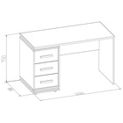 Стол письменный Nature 84, 1230×590×750 мм, цвет гаскон пайн/чёрный - Фото 5