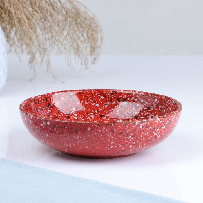 Тарелка "Пион" 0,5л  яшма - Фото 1