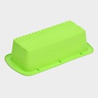 Форма для выпечки Доляна «Хлеб. Полосы», силикон, 27.5×13.5×7 см, внутр.размер 23.5×11×7 см, зелёная - Фото 3