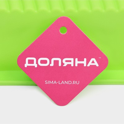 Форма для выпечки Доляна «Хлеб. Полосы», силикон, 27.5×13.5×7 см, внутр.размер 23.5×11×7 см, зелёная