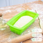 Форма для выпечки Доляна «Хлеб. Полосы», силикон, 27.5×13.5×7 см, внутр.размер 23.5×11×7 см, зелёная - Фото 7