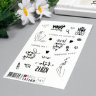 Татуировка на тело "Фразочки" 10х15 см 7830697