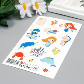 Татуировка на тело "Мини русалки" 10х15 см