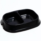 Миска 2×200 мл, чёрная - Фото 2