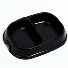 Миска 2×200 мл, чёрная - Фото 4