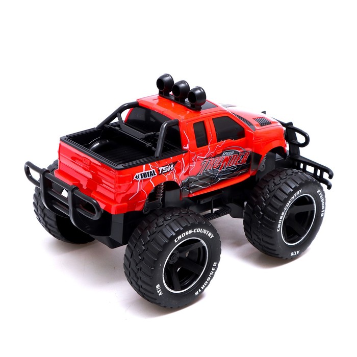 Джип радиоуправляемый «БигФут», 1:14, работает от аккумулятора, цвет красный 54055