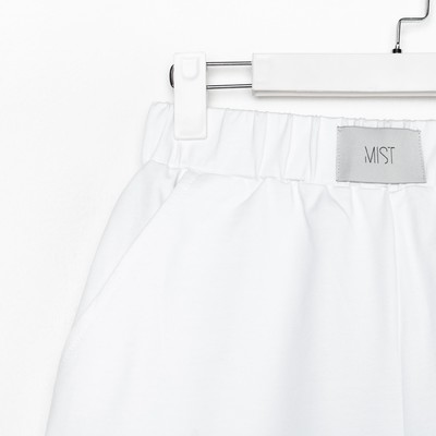 Костюм женский (толстовка, шорты) MIST, размер 48-50, белый