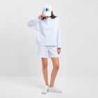 Костюм женский (толстовка и шорты) MIST, р. 48-50, белый - Фото 4