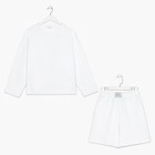 Костюм женский (толстовка и шорты) MIST, р. 48-50, белый - Фото 6