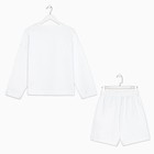 Костюм женский (толстовка и шорты) MIST, р. 48-50, белый - Фото 9
