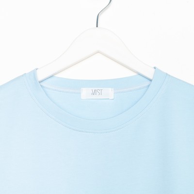 Костюм женский (толстовка, шорты) MIST, размер 48-50, голубой