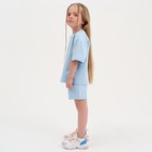 Комплект детский (футболка, шорты) KAFTAN "Basic line" размер 30 (98-104), цвет голубой - Фото 3