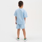 Комплект детский (футболка, шорты) KAFTAN "Basic line" размер 32 (110-116), цвет голубой - Фото 8