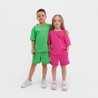 Комплект детский (футболка, шорты) KAFTAN "Basic line" размер 34 (122-128), цвет розовый - Фото 6