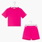 Комплект детский (футболка, шорты) KAFTAN "Basic line" размер 34 (122-128), цвет розовый - Фото 7