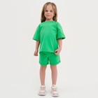 Комплект детский (футболка, шорты) KAFTAN "Basic line" размер 30 (98-104), цвет зелёный - Фото 2