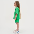 Комплект детский (футболка, шорты) KAFTAN "Basic line" размер 30 (98-104), цвет зелёный - Фото 3