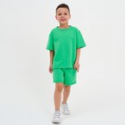 Комплект детский (футболка, шорты) KAFTAN "Basic line" размер 30 (98-104), цвет зелёный - Фото 7