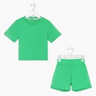 Комплект детский (футболка, шорты) KAFTAN "Basic line" размер 30 (98-104), цвет зелёный - Фото 9