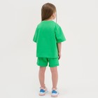 Комплект детский (футболка, шорты) KAFTAN "Basic line" размер 32 (110-116), цвет зелёный - Фото 4