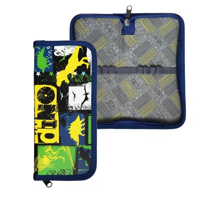 Пенал школьный, 1 секция, 9×19.5×2.5 см «Дино»