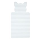Доска маркерная A4 (33/46 х 24 см) Calligrata "Котик белый", двусторонняя: клетка/линейка, фигурная - Фото 3