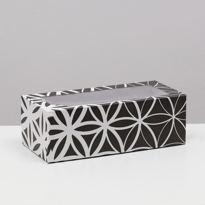 Коробка самосборная "Геометрия", с окном, белая, 16 х 35 х 12 см, 5 шт.