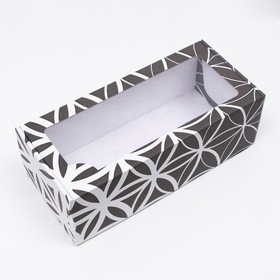 Коробка самосборная "Геометрия", с окном, белая, 16 х 35 х 12 см, 5 шт. (комплект 5 шт)