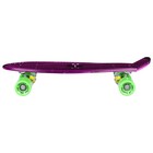Пенниборд ONLYTOP, 56×15 см, колёса PU 60×45 мм, алюминиевая рама, цвет фиолетовый - Фото 3