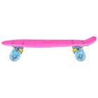 Пенниборд ONLYTOP, 56×15 см, колёса световые PU 60×45 см, алюминиевая рама, цвет фуксия - Фото 3