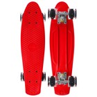 Пенниборд ONLYTOP, 56×15 см, колёса световые PU 60×45 см, алюминиевая рама, цвет красный - Фото 2