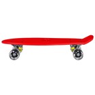 Пенниборд ONLYTOP, 56×15 см, колёса световые PU 60×45 см, алюминиевая рама, цвет красный - Фото 3