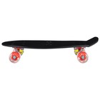 Пенниборд ONLYTOP, 56×15 см, колёса световые PU 60×45 см, алюминиевая рама, цвет чёрный - Фото 3