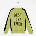 Свитшот для мальчика, цвет салатовый, рост 152 см - фото 33480770