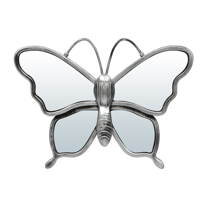 Зеркало Qwerty «Баттерфляй», декоративное, 25х25 см, цвет серебро - Фото 1