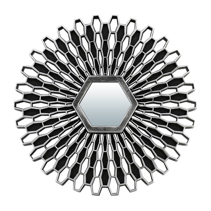 Зеркало Qwerty «Лимож», декоративное, 7х6,2 см, цвет серебро - Фото 1
