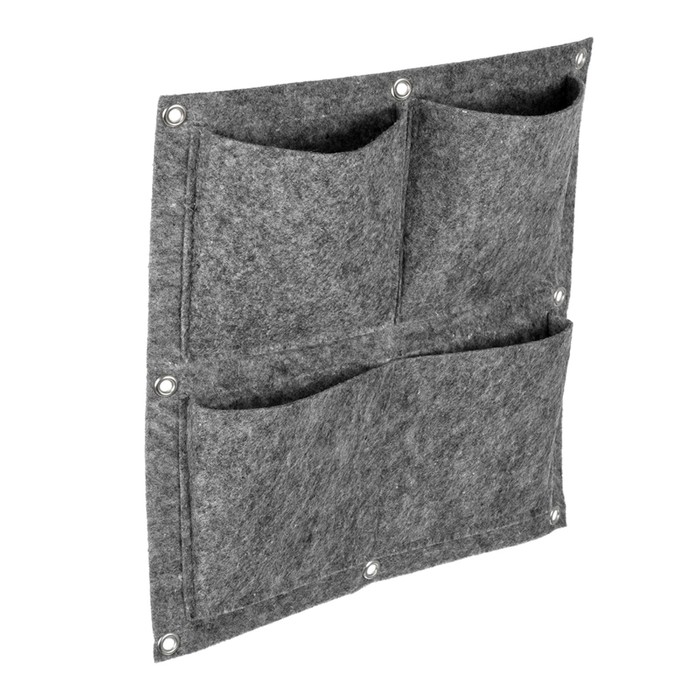Органайзер Qwerty для хранения, из фетра, квадратный, 4 кармана, 1 л, цвет серый - Фото 1