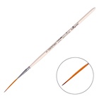 Кисть лайнер для рисования, синтетика, № 1, Calligrata, круглая, деревянная ручка - Фото 4